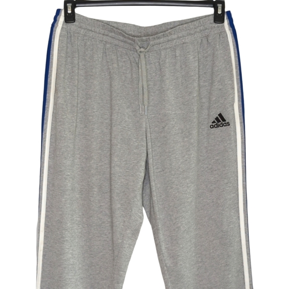 Adidas Men's Gray Track Pants with Red White & Blue Side Stripes Size 2XL - Picture 3 of 10
